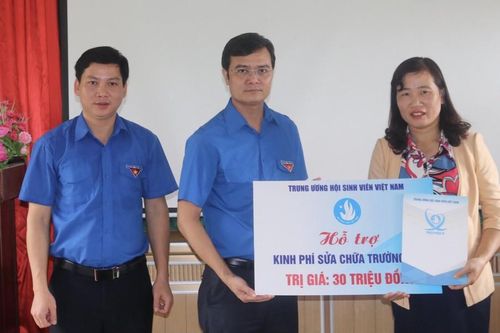 TƯ Đoàn thăm, tặng quà học sinh, sinh viên và người dân vùng lũ