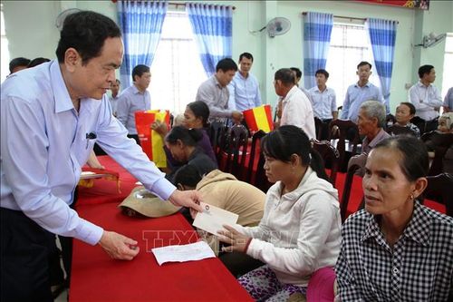 Chủ tịch Ủy ban Trung ương Mặt trận tổ quốc Việt Nam thăm, làm việc tại Quảng Ngãi