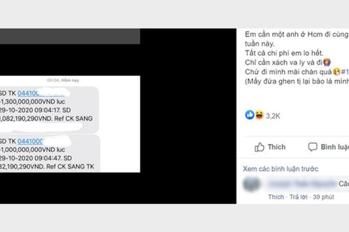 Gái xinh nhận 'gạch đá' khi khoe tài khoản hơn 80 tỷ và đăng tin tuyển 'anh trai đi Đà Lạt'