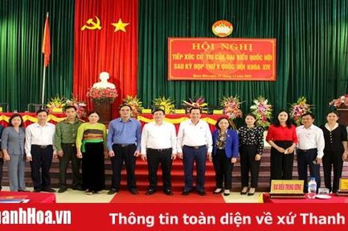 Bộ trưởng Bộ Lao động - Thương binh và Xã hội Đào Ngọc Dung tiếp xúc cử tri các huyện Quan Hóa và Ngọc Lặc