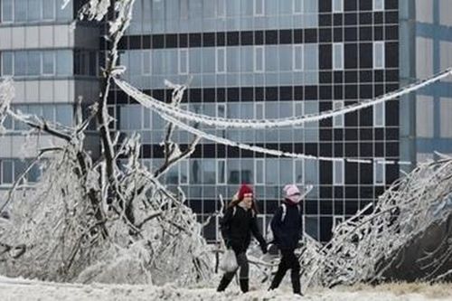 Vladivostok tê liệt vì cơn mưa băng
