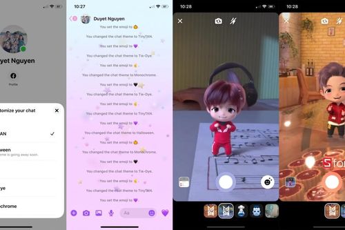 Giao diện chủ đề nhóm nhạc BTS đã có trên Facebook Messenger và Instagram