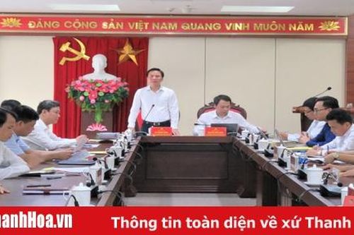 Đoàn công tác Bộ Thông tin và Truyền thông làm việc với Ban Thường vụ Thành ủy TP Thanh Hóa
