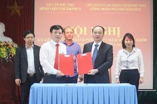 Ký kết chương trình phối hợp chăm sóc sức khỏe cho cán bộ, nhà giáo và người lao động