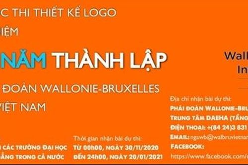 Thi thiết kế logo kỷ niệm ngày thành lập Phái đoàn Wallonie-Bruxelles tại Việt Nam