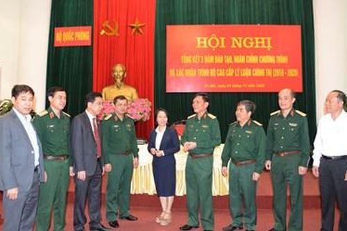 Bộ Quốc phòng có đầy đủ điều kiện, năng lực đào tạo, hoàn chỉnh và xác nhận trình độ cao cấp lý luận chính trị cho cán bộ Quân đội