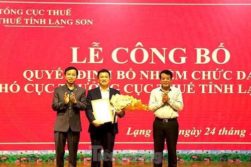 Bổ nhiệm Phó cục trưởng cục thuế tỉnh Lạng Sơn