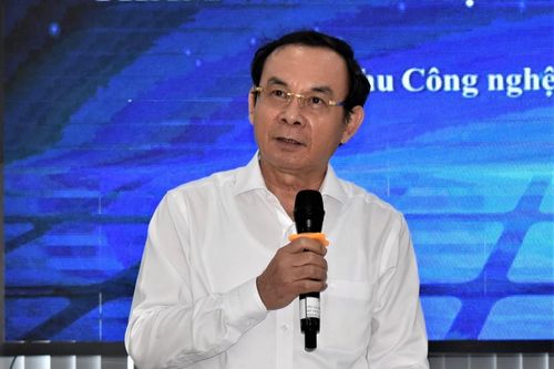 Bí thư Nên và ông Nguyễn Thiện Nhân làm việc với Khu Công nghệ cao