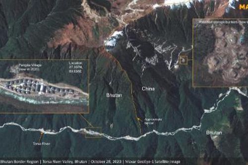 Ảnh vệ tinh hé lộ một ngôi làng được Trung Quốc xây dựng trên dãy Himalaya