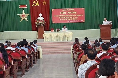 Vĩnh Phúc: Huyện Vĩnh Tường đối thoại giữa người đứng đầu cấp ủy, chính quyền với các tầng lớp nhân dân