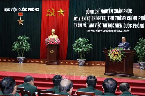Thủ tướng: Học viện Quốc phòng cần tiếp tục có phương án đấu tranh với quan điểm sai trái, thù địch