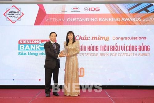 Kienlongbank lần đầu nhận giải 'Ngân hàng tiêu biểu vì cộng đồng'