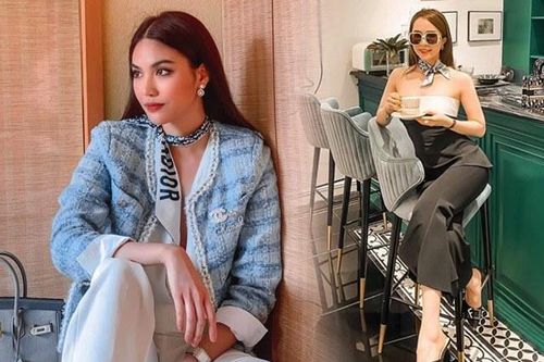 Quỳnh Nga-Lan Khuê đụng hàng một chiếc khăn: Mẹ bỉm bung cúc áo, 'tiểu tam màn ảnh' quyết không thua