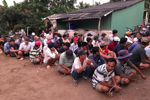 69 người bị bắt tại sới bạc ở Tiền Giang