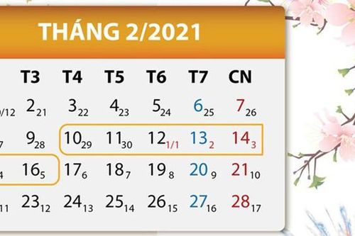 Nghỉ Tết Âm lịch Tân Sửu 7 ngày
