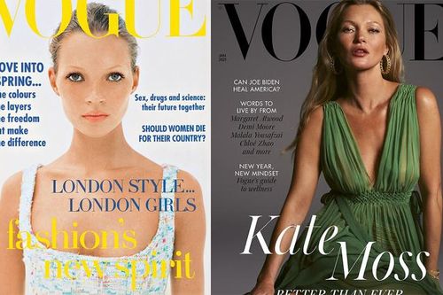 Nhan sắc Kate Moss không thay đổi sau 27 năm