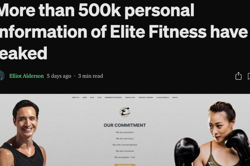 Elite Fitness bị lộ dữ liệu hơn 500.000 khách hàng?