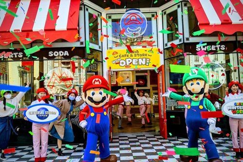 Công viên Super Nintendo World nhìn từ trên cao