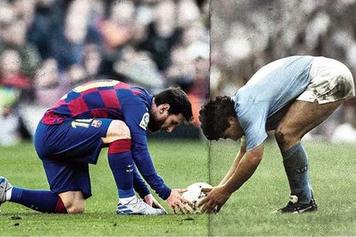 Video những pha bóng giống nhau đến kỳ lạ giữa Messi và Maradona gây sốt