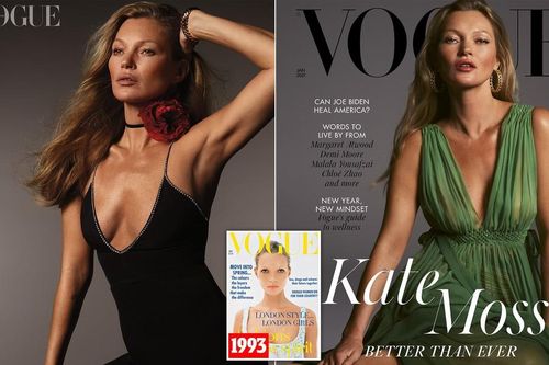 Huyền thoại làng mốt Kate Moss U50 diện váy khoét ngực sâu trẻ trung bất ngờ