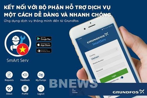 Grundfos ra mắt ứng dụng điện toán đám mây SmArt Serv