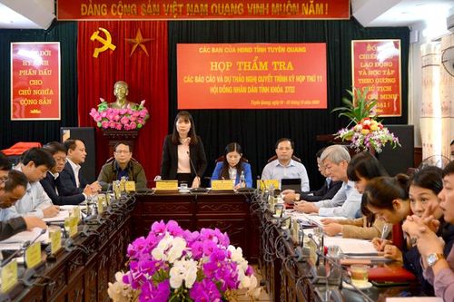 Thẩm tra các báo cáo trình kỳ họp HĐND tỉnh cuối năm