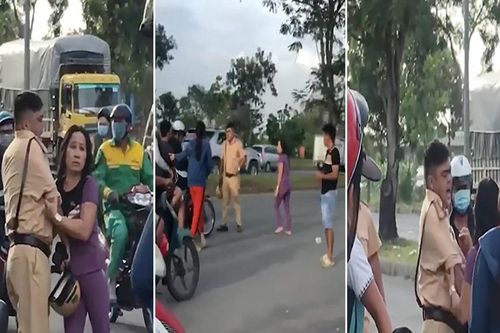 Phẫn nộ hình ảnh nam thanh niên đánh CSGT tới tấp ở TP.HCM