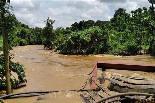 Nước sông dâng cao đột ngột tại Đắk Nông gây thiệt hại nặng cho người dân
