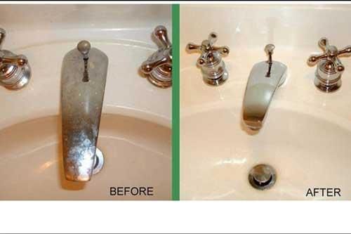 Làm sạch thiết bị nhà tắm không cần đến hóa chất độc hại