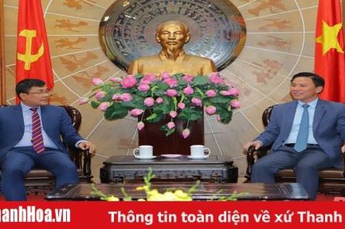 Đồng chí Bí thư Tỉnh ủy, Trưởng đoàn ĐBQH tỉnh Đỗ Trọng Hưng tiếp xã giao Thứ trưởng Bộ Ngoại giao