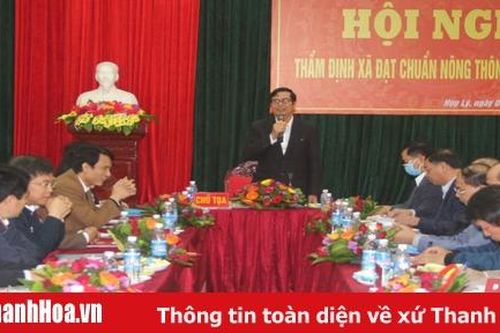Thẩm định xã đạt chuẩn nông thôn mới nâng cao đợt 3, năm 2020