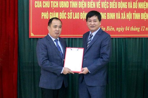 Đồng chí Hoàng Văn Quyền được điều động, bổ nhiệm giữ chức vụ Phó Giám đốc Sở LĐTB&XH