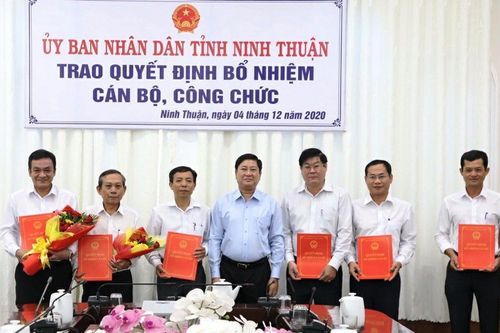 Ninh Thuận bổ nhiệm, phân công một số lãnh đạo cấp Sở