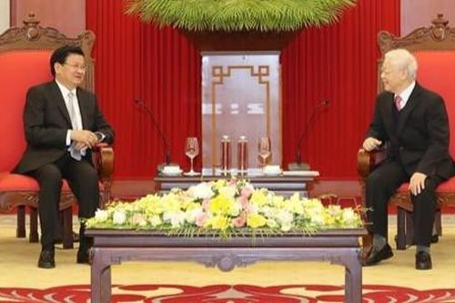 Tổng Bí thư, Chủ tịch nước Nguyễn Phú Trọng tiếp Thủ tướng Lào Thongloun Sisoulith
