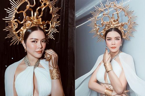 Lý Nhã Kỳ đội mấn 'khủng' hóa nữ thần rắn Medusa trên thảm đỏ thời trang