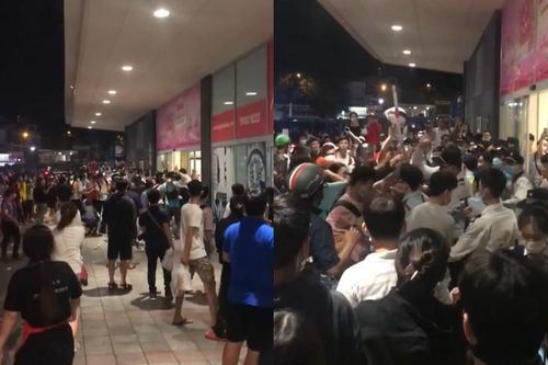 Clip: Hỗn chiến kinh hoàng ở AEON Tân Phú, nhân chứng nghe thấy 3 tiếng súng nổ