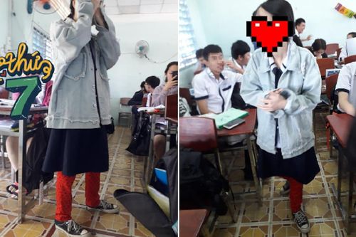 Cạn lời trước 'style' mùa đông khi đến trường của nữ sinh