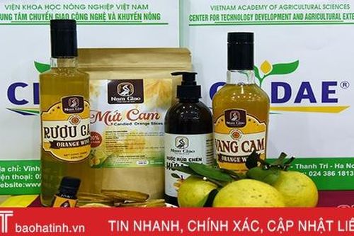 Cam Hà Tĩnh được chế biến thành nhiều sản phẩm độc đáo