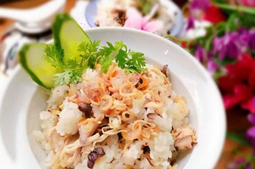 Cách nấu xôi gà nấm thơm ngon cho bữa sáng chắc bụng