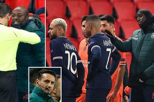 Trận PSG vs Istanbul bị hoãn giữa chừng vì trọng tài phân biệt chủng tộc
