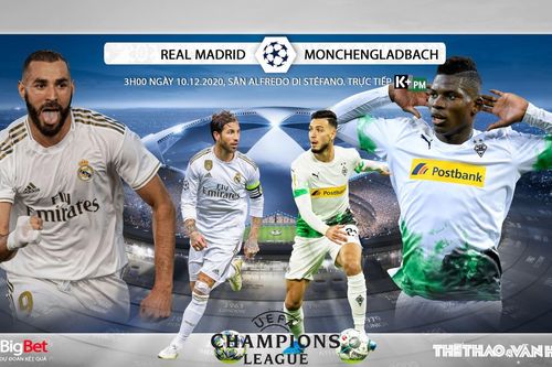 Soi kèo nhà cái Real Madrid vs Gladbach. Trực tiếp Cúp C1 châu Âu