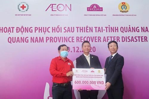 AEON Việt Nam và AEON Topvalu hỗ trợ người dân miền Trung bị thiên tai