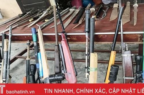 Thu hồi 16 khẩu súng và nhiều vật liệu nổ trên địa bàn TX Kỳ Anh
