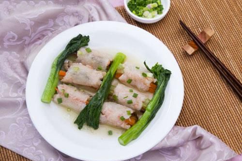 Cách làm món bí đao cuộn tôm nấm