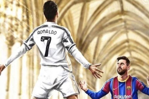 Chị gái Ronaldo gây phẫn nộ với bức ảnh Messi quỳ gối trước CR7