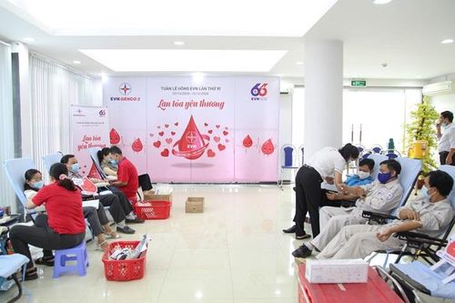 EVNGENCO 2 hưởng ứng tuần lễ hồng EVN lần VI