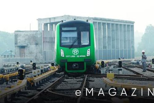 Tàu đường sắt Cát Linh - Hà Đông vận hành thử để cấp chứng chỉ an toàn