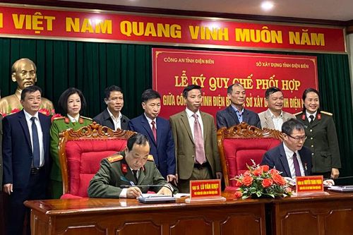 Công an tỉnh và Sở Xây dựng ký kết quy chế phối hợp