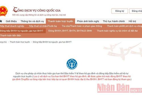 Nhiều người dùng đóng BHXH tự nguyện qua cổng dịch vụ công