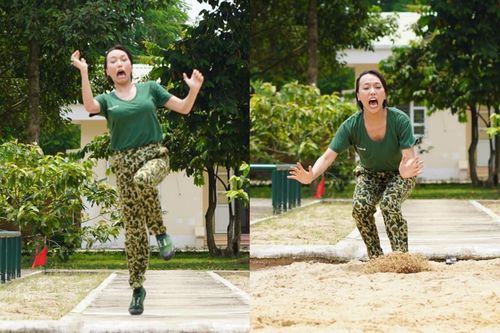 Diệu Nhi lấy đà nhảy xa như tập dưỡng sinh và nguyên nhân khiến hội 'nữ chiến binh' cổ vũ hết mình